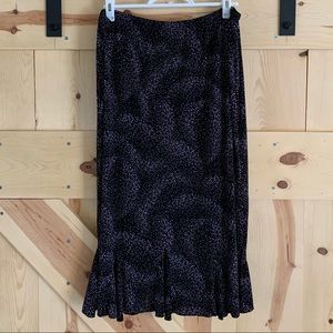 Black Skirt with Purple Dots Size 1x